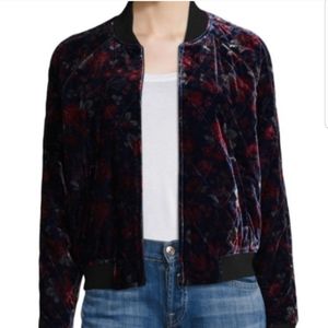 Joie Mace Velvet Bomber Jacket Size Medium